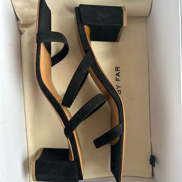 By Far Tanya Black Suede Sandals – Size 40, NIB - Picture 4 of 6